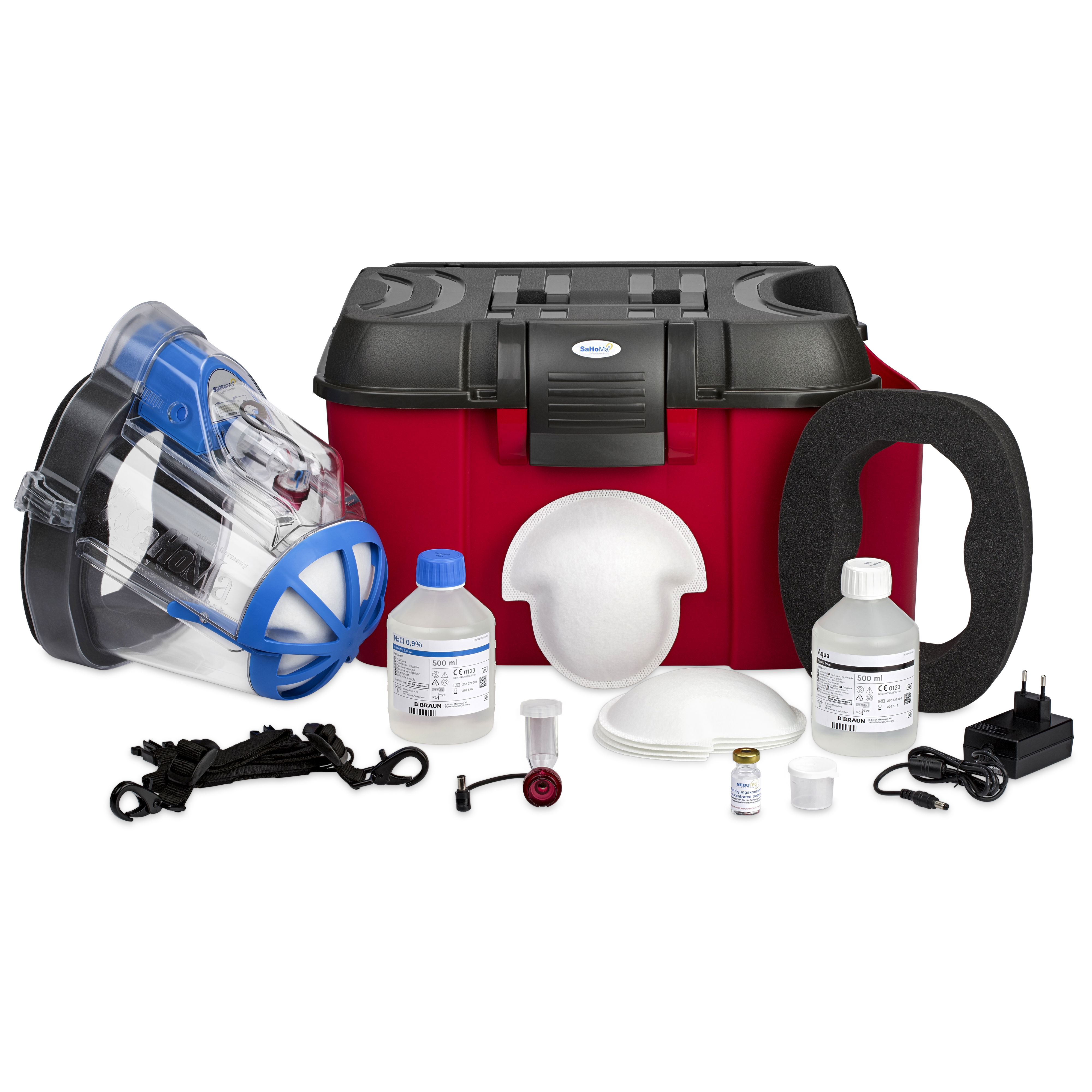 SaHoMa-II Inhalationsset für Pferde Vollständiges SaHoMa-II Inhalationsset für Pferde mit allen Bestandteilen