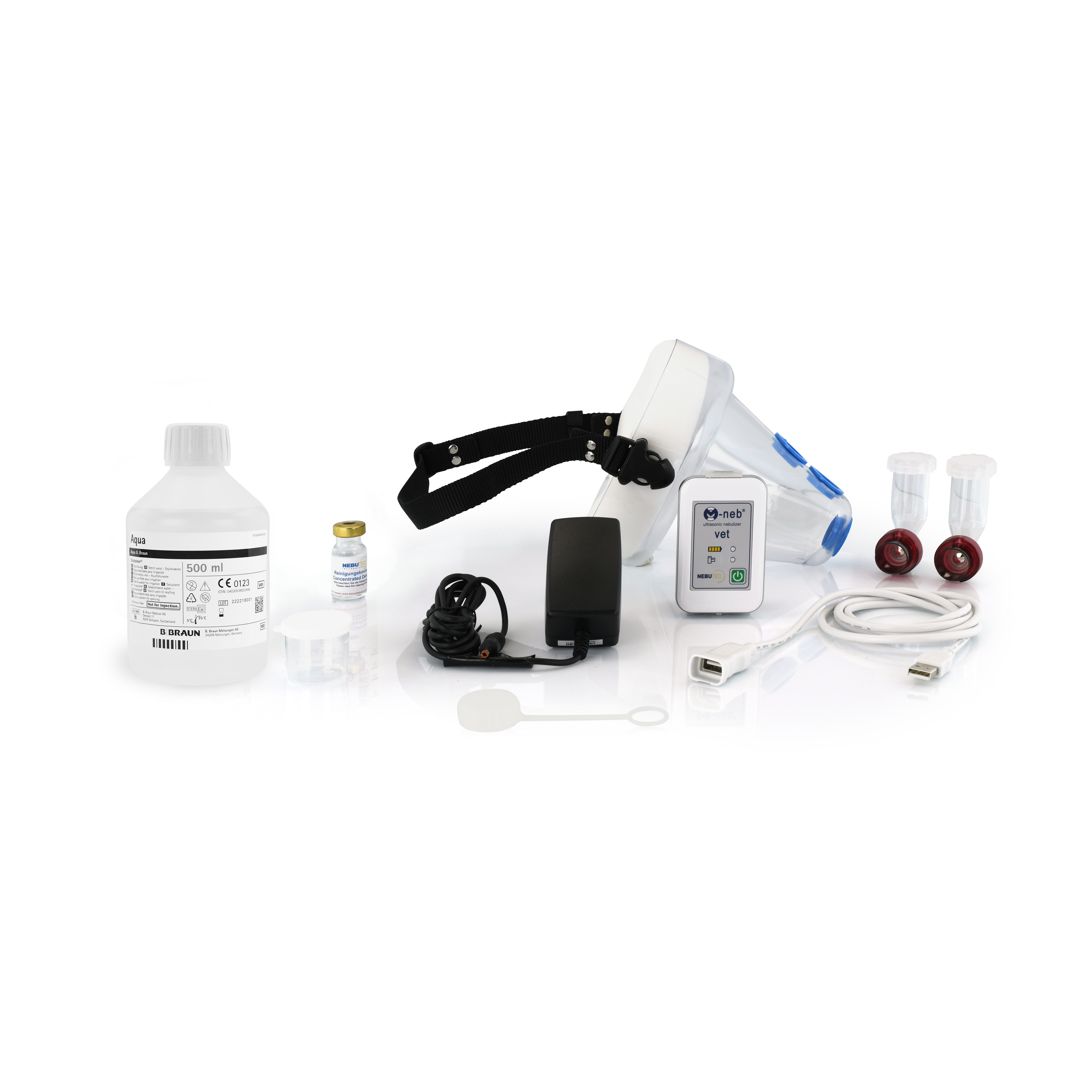 Komplettset SaDoMa-II zur Inhalation für Hunde mit Maske, Vernebler und Zubehör