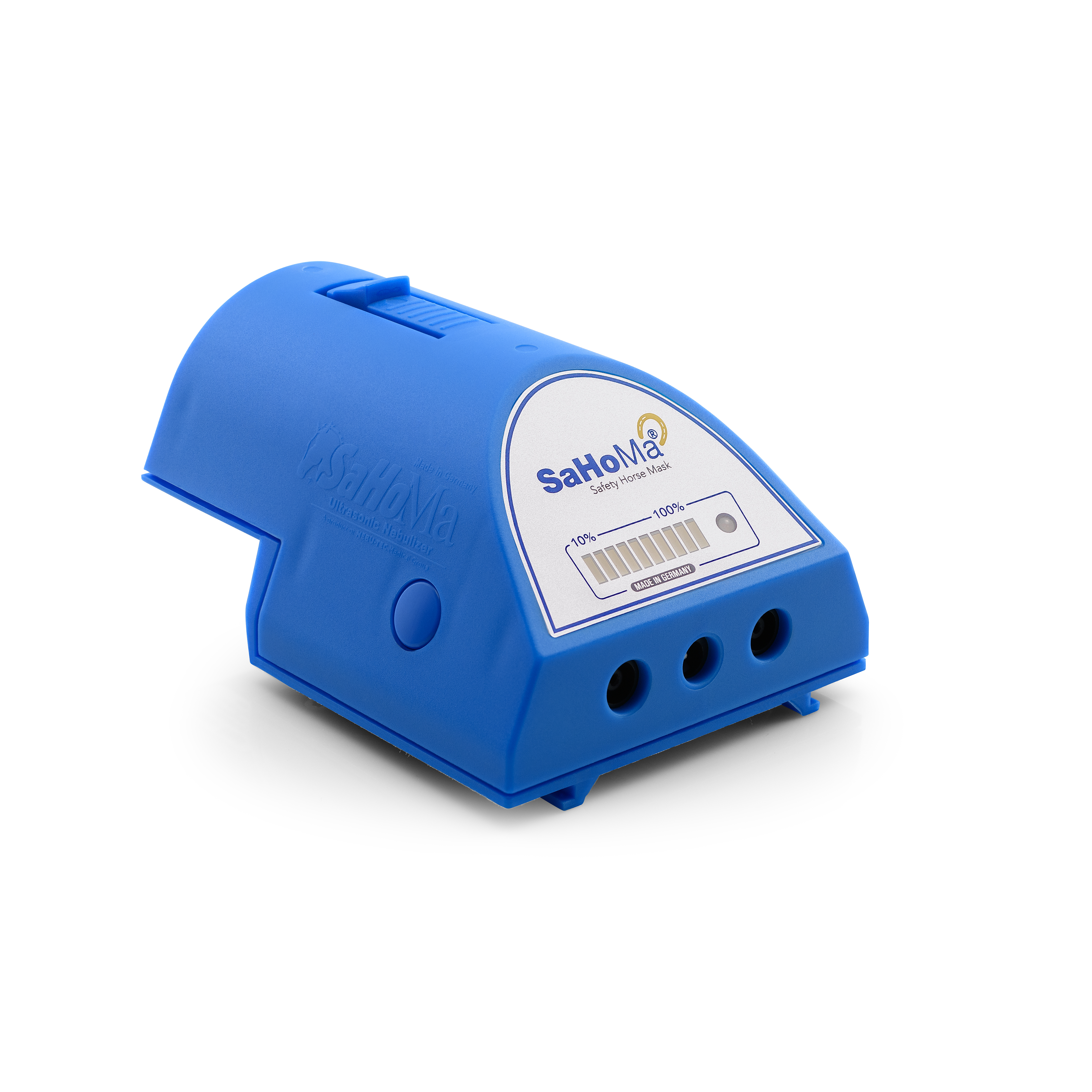 Blaue SaHoMa-II Steuereinheit für den Inhalator
