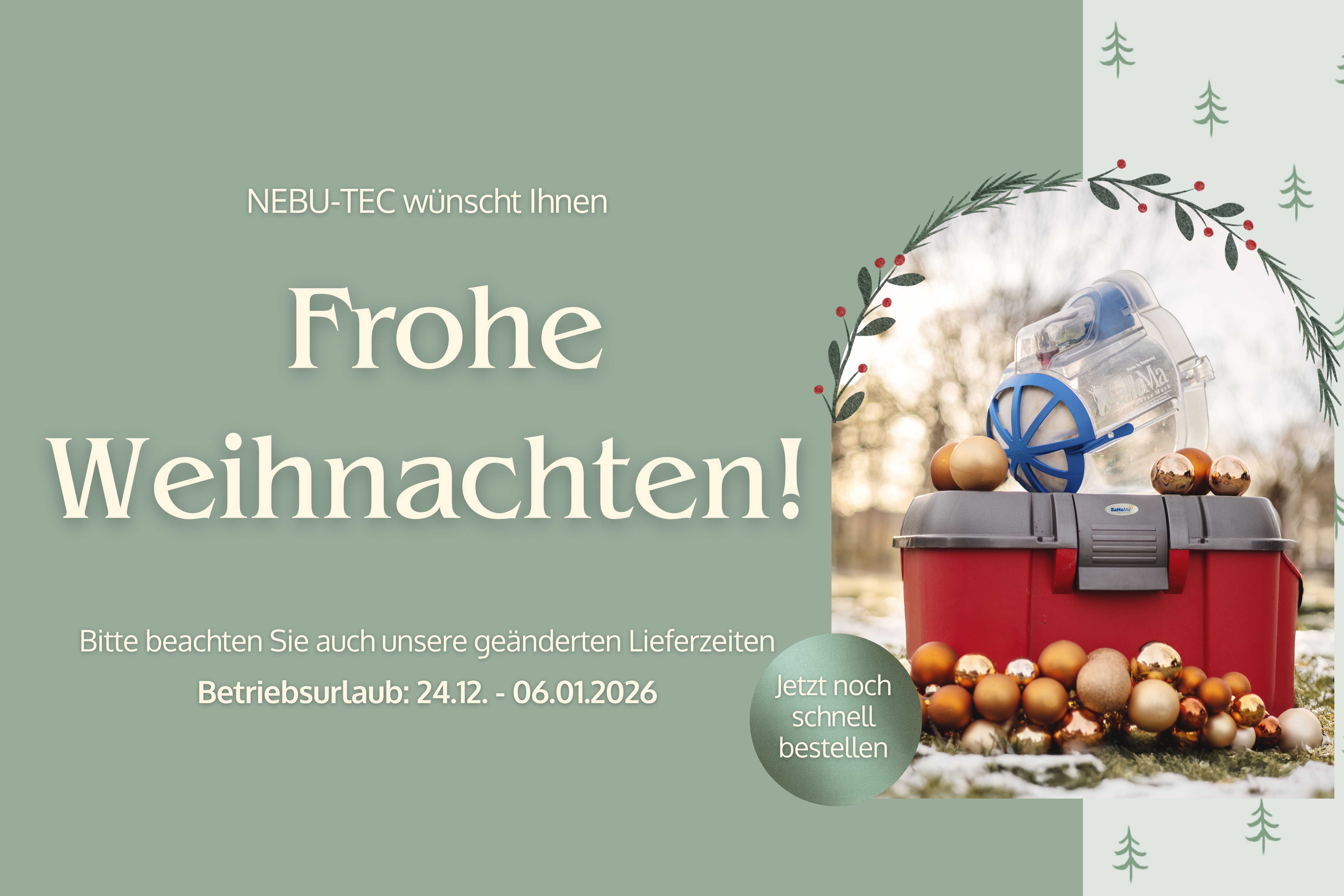 Frohe Weihnachten und Info zu Betriebsurlaub