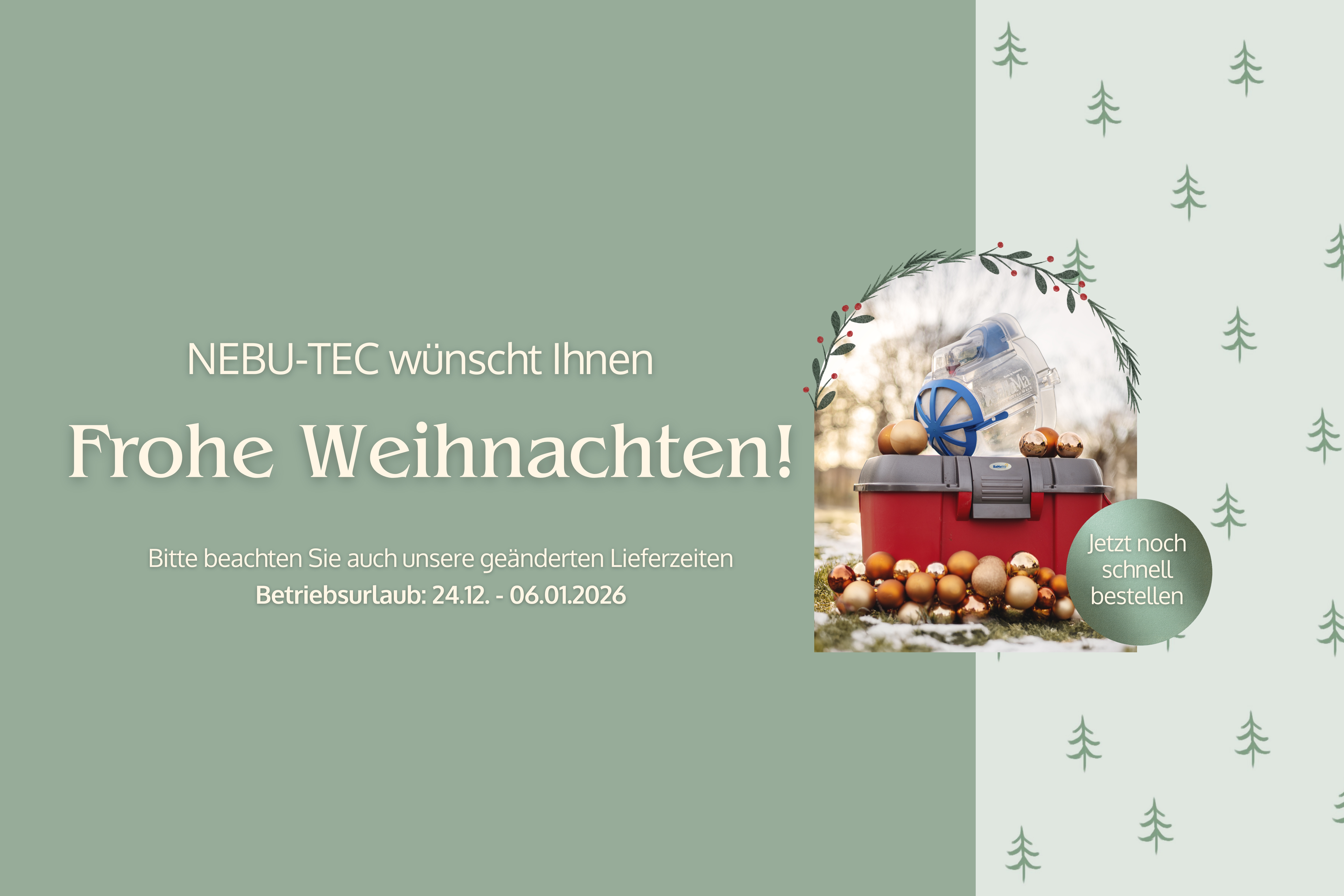 Frohe Weihnachten und Info zu Betriebsurlaub