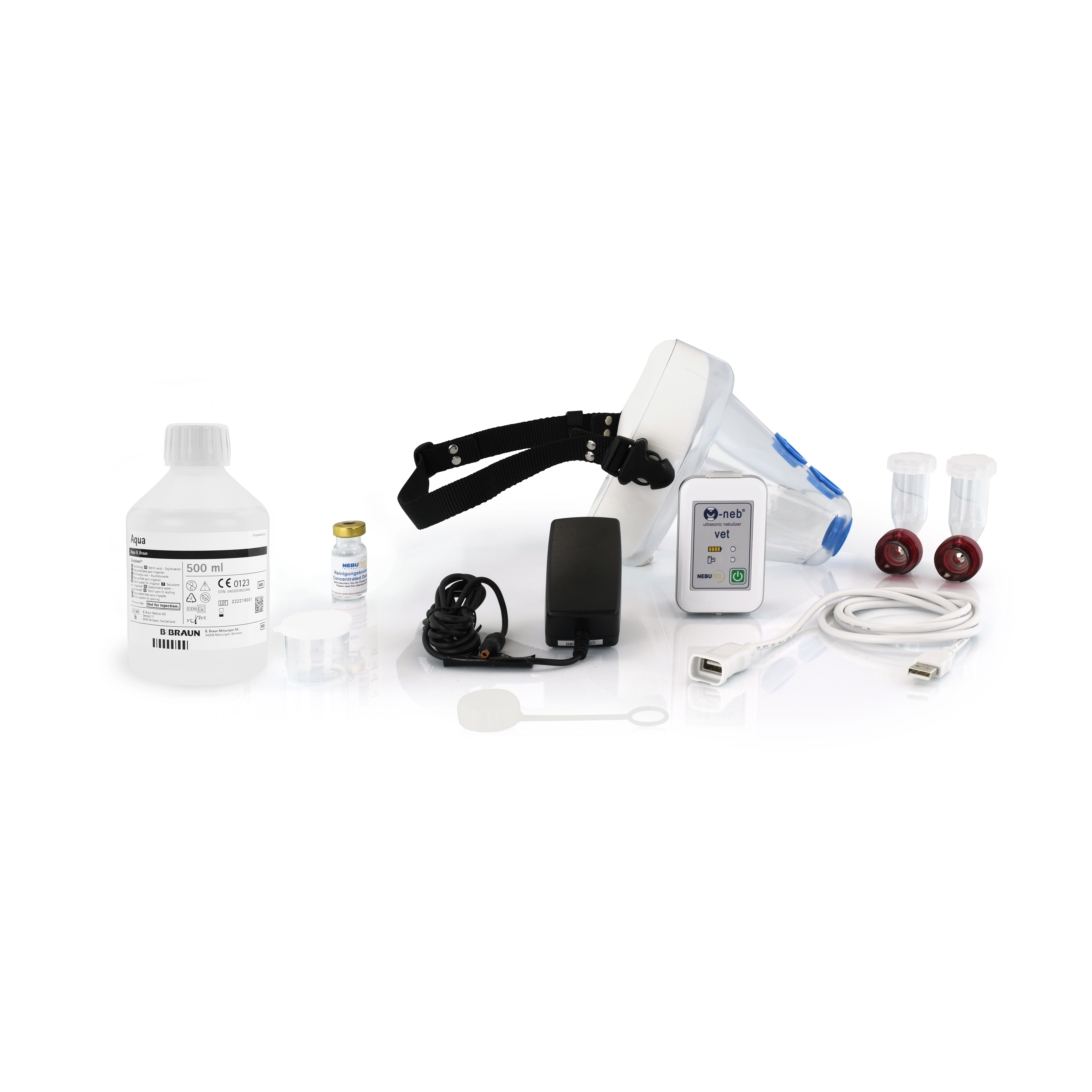 Komplettset SaDoMa-II zur Inhalation für Hunde mit Maske, Vernebler und Zubehör